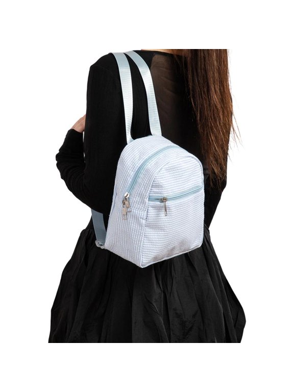 Bubble Textured Backpack Portable Travel Bag With Organizational Pockets Polyester Materials