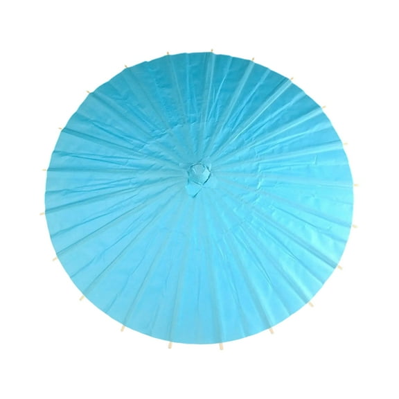 YongCo Charm Small Paper Parasol Wedding Paper Umbrella Party Favor White Umbrellas for Flower Girls and Role Playing