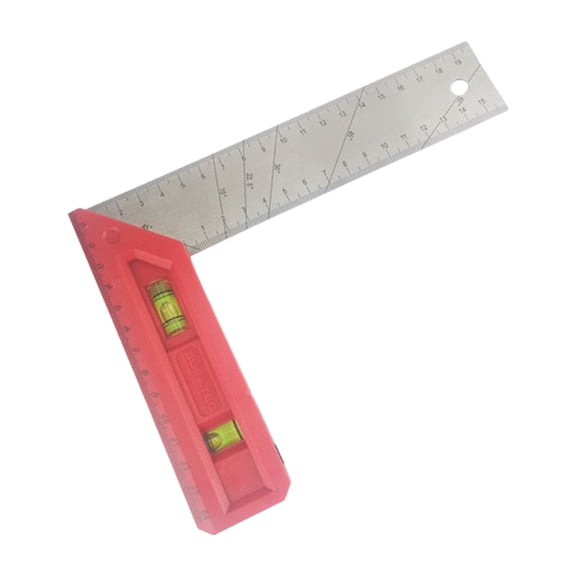 YongCo Combination Square 200mm 300mm 400mm CarpenterSquare Angles Ruler 45/90 Degree with Bubble Woodworking