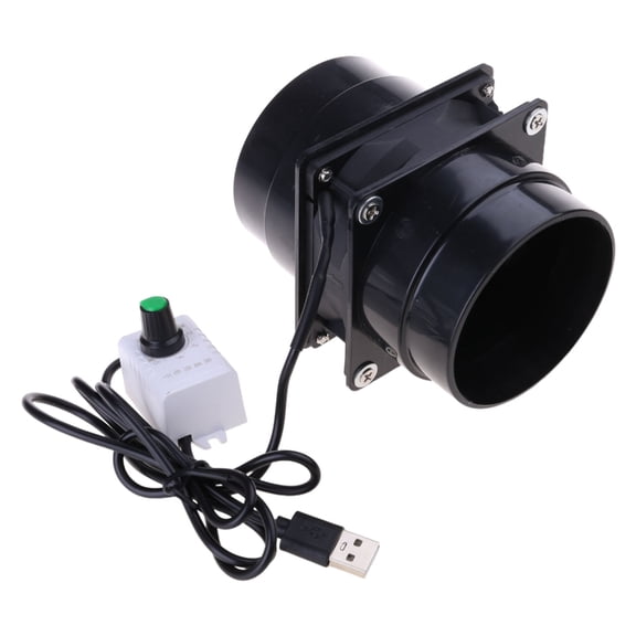 YongCo Compact and Portable Extractor Fan with Duct Pipe and Ventilation Tubing for Kitchen and Bathroom Use - USB Powered
