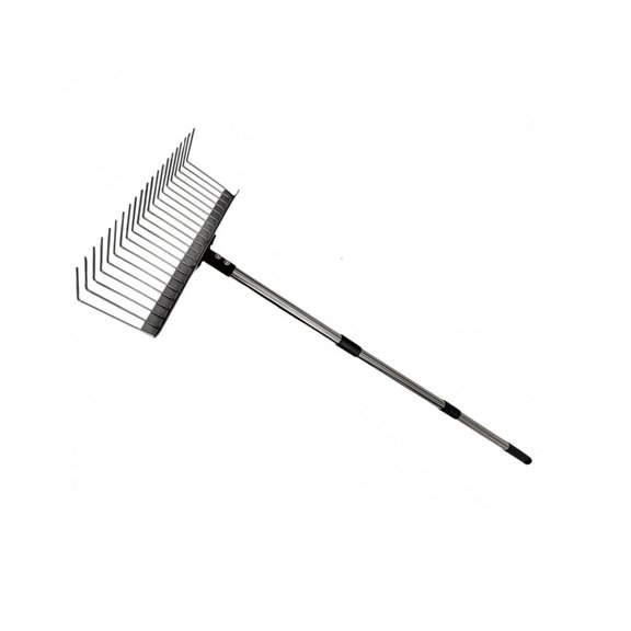 YongCo Compactly Steel Garden Rakes Tool Ergonomic Handle For Comfortable Rock Debris Removal In Tight City Space Tasks