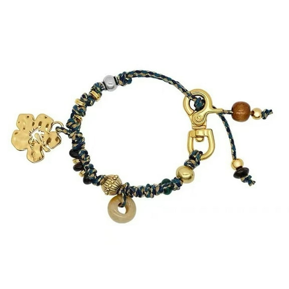 YongCo Creative Floral Beaded Woven Keychain Bracelet For Women Fashion Wrist Chain