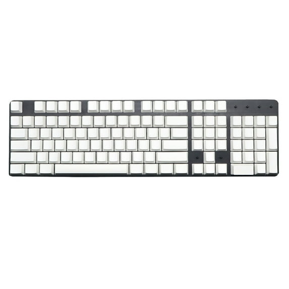 YongCo Customized PBT White Keycaps OEM XDA Profile Not Print Key Replacement for Mechanical Keyboard