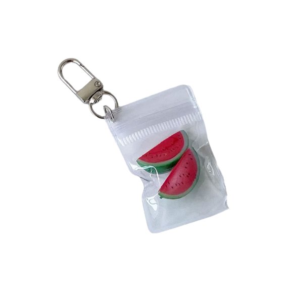 YongCo Cute Watermelon Charm Keychain Compact Alloy Design Korean Trendy Gift