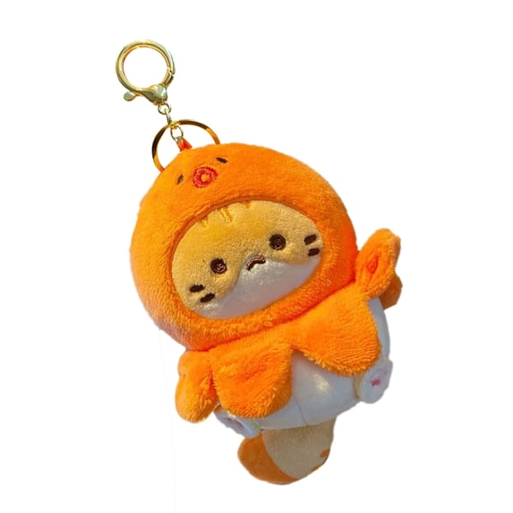 YongCo Cuteness Cats Plush Keychain Soft Toy Keyring Backpack Ornament Colorful Keychain Accessory Plush Texture for Daily