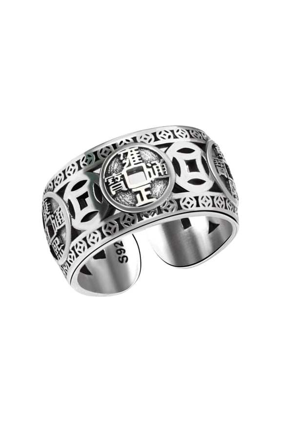 Distressed Metal Finger Ring Historical Charm Smoothly Edges Unconventional Fashion Jewelry Gift for Women Men