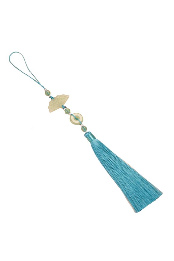 Easy Attach Tassels Pendant For Keys Bags Decoration Stylish Fan Design Keychain Ornament Polyester Accessory