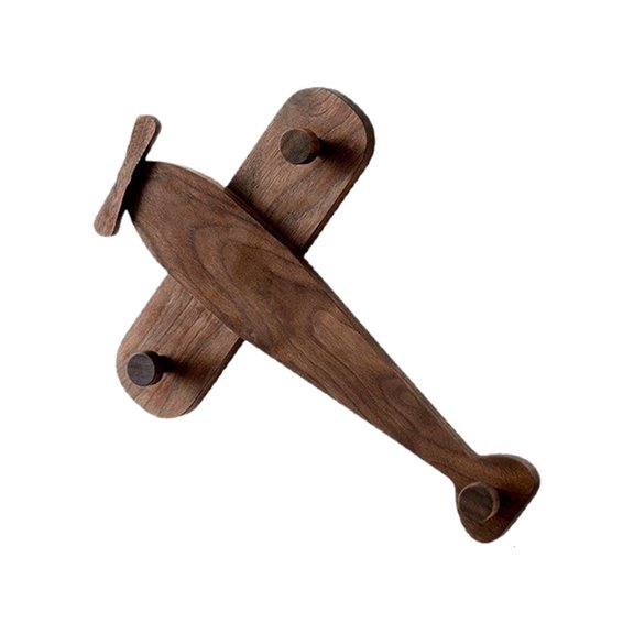 YongCo Easy Install W00dAirplanes Wall Hook Holder Plane Decors For Organizing Keys And Hats In Childrens RoomW00dAirplanes Wall Hook Keys Holder for Room Easy Installation