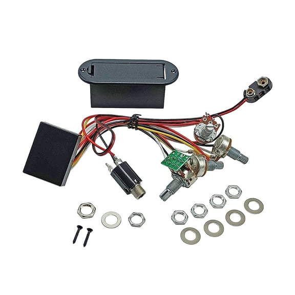 YongCo Electric Bass Pickup System Electric Bass Control Plate Plastic and Metal Texture Perfect for Performances and Recording