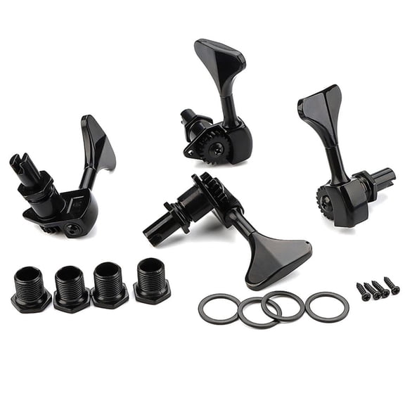YongCo Electric Bass Tuner Peg 4 String Bass Machine Head Knobs Open Gear Bass Tuning Pegs for Electric Guitar Bass Hardware