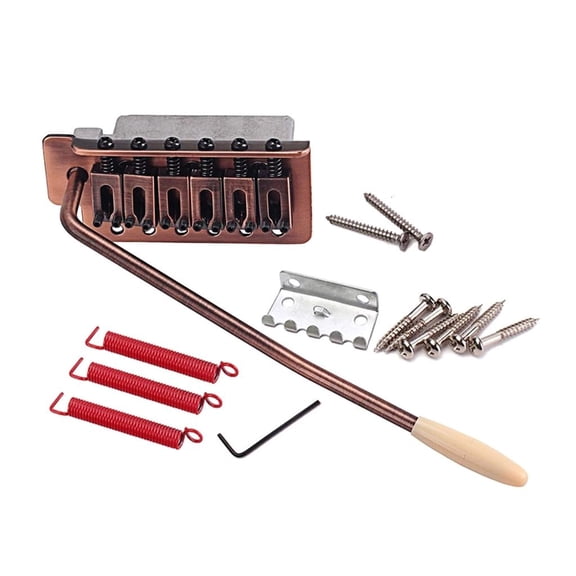 YongCo Electric Guitar Tremolo Bridge Replacement Neck Plate Kits 6 String Guitar Tremolo Bridge for Enhanced Tuning Stability