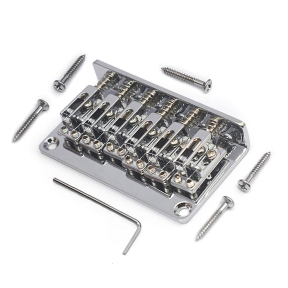 YongCo Fixed Bridge Double Channel Zinc Alloy Guitar Hardtail Bridge for Guitar