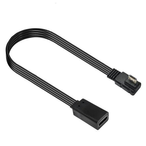 YongCo Flat Silicone Microed USB Male To USB C Female Data Transfer Cable Double Length