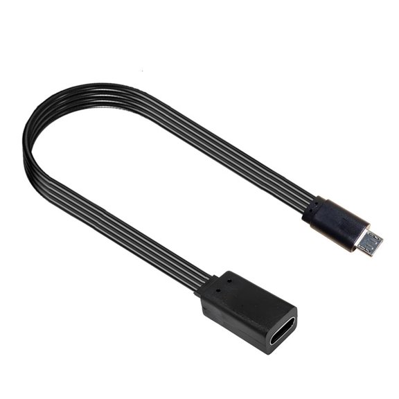 YongCo Flat Silicone Microed USB Male To USB C Female Data Transfer Cable Double Length