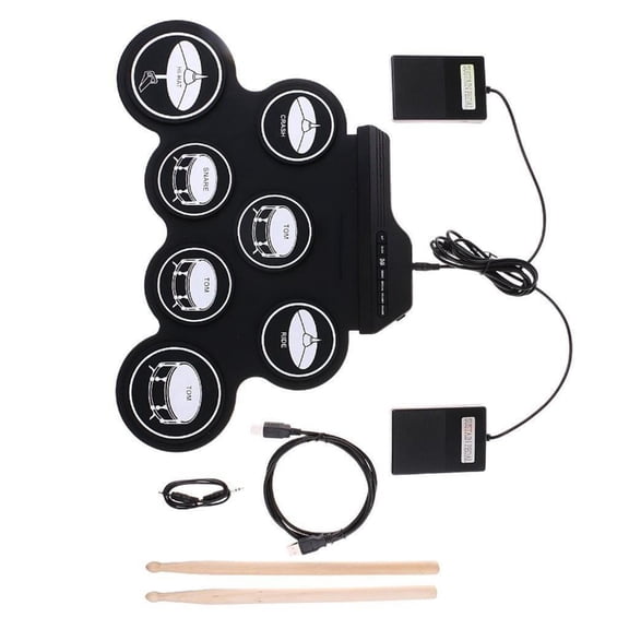YongCo Foldable Drum Pad USB Electronic Instrument with Multiple Rhythm Samples Sounds