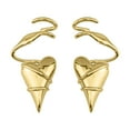 thumbnail image 1 of YongCo Geometric Metal Wrap Asymmetrical Heart Earrings Lightweight Gold/Silver Color Ear Studs Date Night Handmade Jewelry, 1 of 14