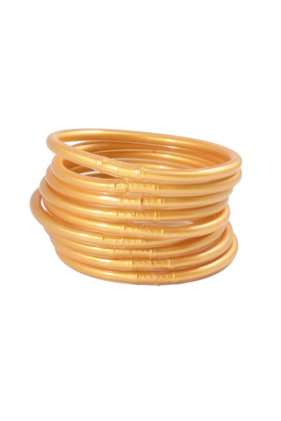 Gold Foil Filled Bracelet Cute Silicone Wristbands Suitable for Ladies Girls Birthday Mother's Day Bride Wedding Party