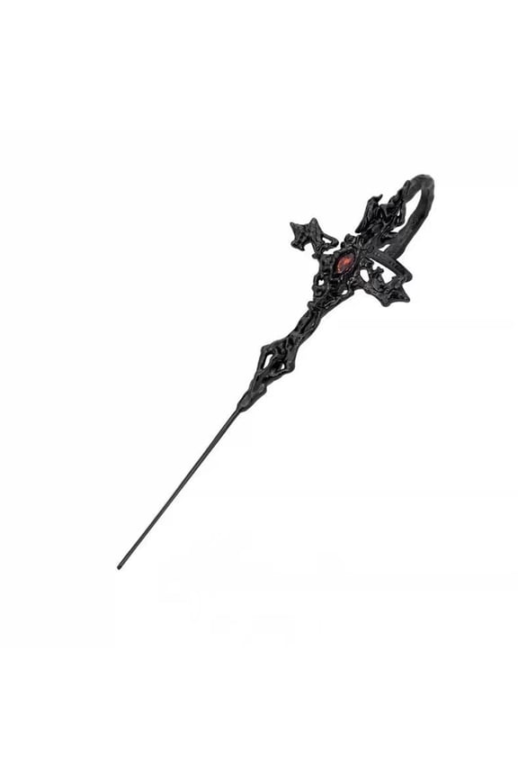 Gothic Punk Ear Jewelry Black Metal Spiked Crosses Earrings Unisex Design