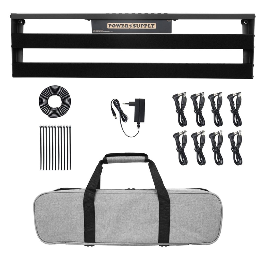 YongCo Guitar Effect Pedalboard with Bag, Guitar Pedal Board with Built-in Power Supply