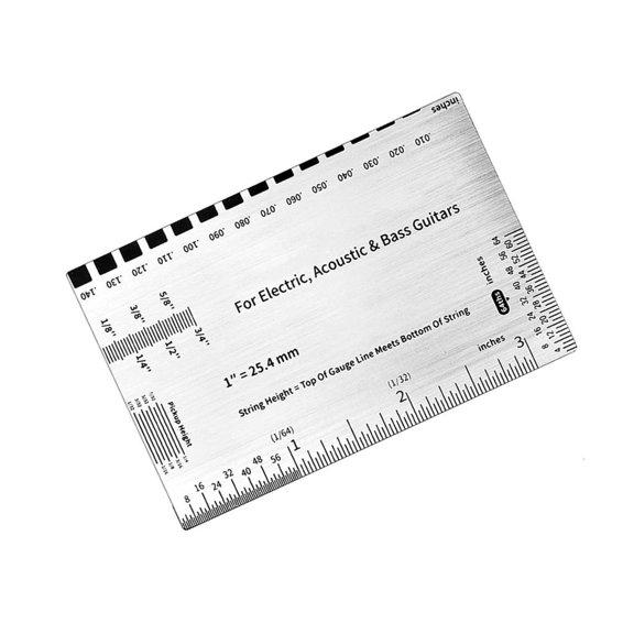 YongCo Guitar String Action Gauge Ruler Wear-resistant Measuring Card Luthier Tool