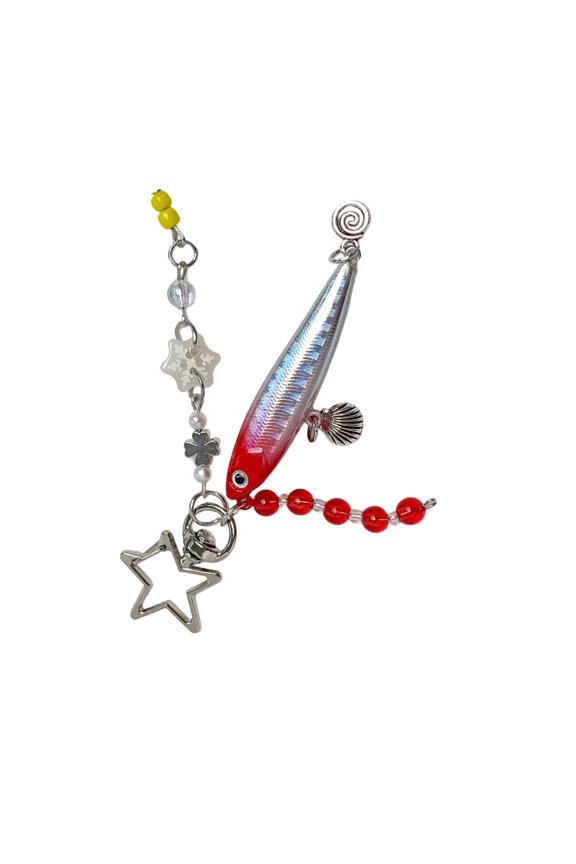 Handcraft Fish Keychain Tail Motion Artistics Ornament Practical Key Holder