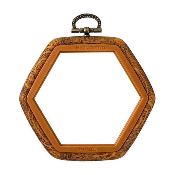 YongCo Hexagonal Embroidery Hoop Stitching Hoop ImitatedW00dDisplay Frame Embroidery Hoop