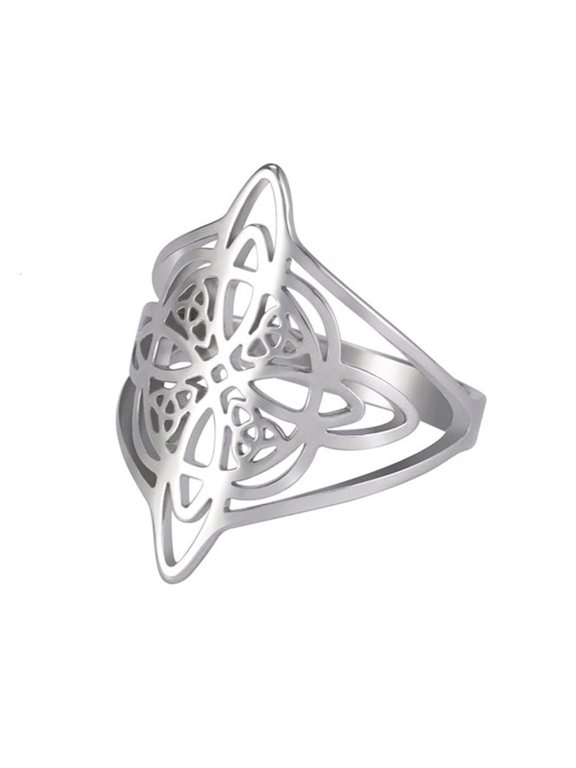 Hollow Celtic Knot Ring Simple Witchcraft Rings Punk Jewelry Birthday Gift