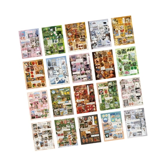 YongCo Japanese Styles Sticker Scrapbook Sticker Stationery Sticker Decorative Sticker Die-Cut Sticker Book Retro Sticker