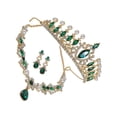 thumbnail image 1 of YongCo Jewelry Set Exquisite Crown Headpiece Necklace and Pendant Earrings for Woman, 1 of 15
