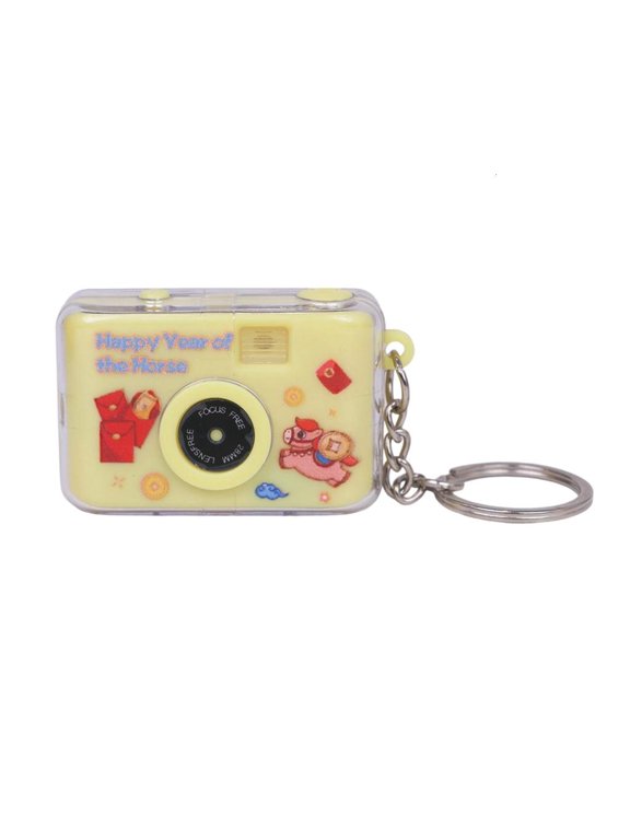 LED Illuminated Camera Keychain with Sound Effects & Glow-in-Dark Feature for Party & Gifts