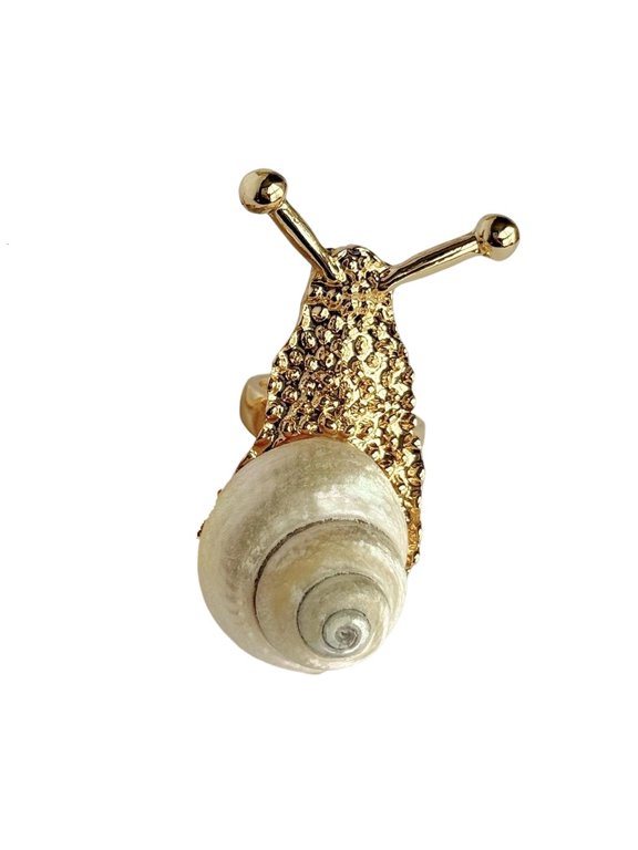 Large Artistics Snail Shell Accent Rings Trendy Beachwear Jewelry for Women