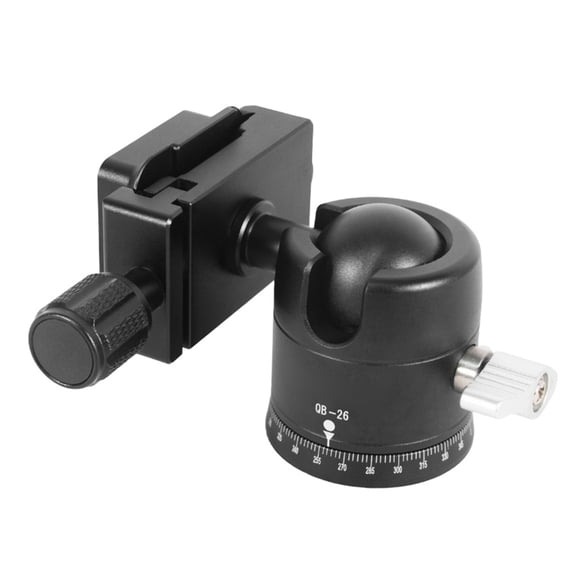 YongCo Lightweight Panoramic Stand Ball Head 1/4 Thread Camera Mount Solid Aluminum Metal Base