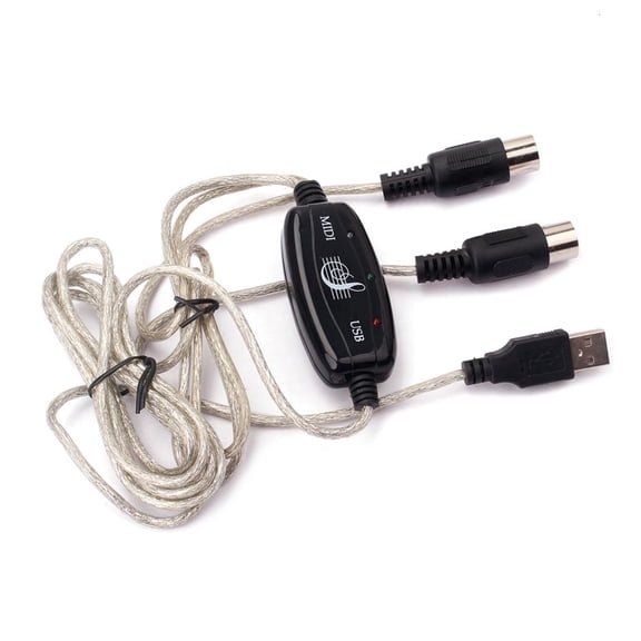 YongCo MIDI Cable to USB IN-OUT Converter Professional MIDI Interface Audio Music Keyboard PC for Electric Piano Drum Adapter