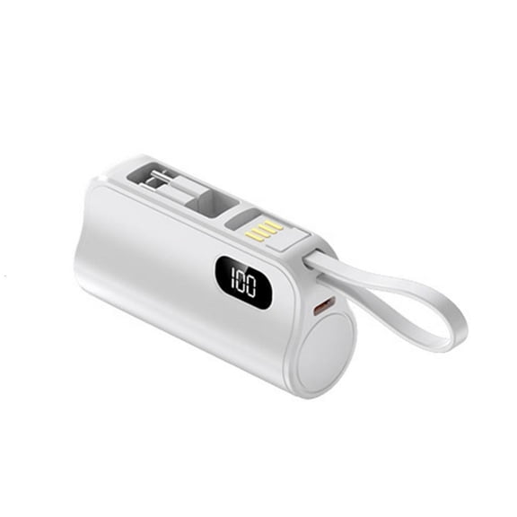 YongCo Mini 5000mAh Capsules Power Banks with Builts In Stand and USB Cable 10W Power Banks for On The Go Convenience