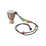 YongCo Mini Djembe Percussion African Hand Drum Pendant Drummer Present for Learning Drume Beginner Starter Tool