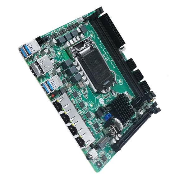 YongCo Motherboards ITX Form Factor 8 Port 4 2.5GB Networking Interfaces Double NVMe3.0 for 8th 9th Gen