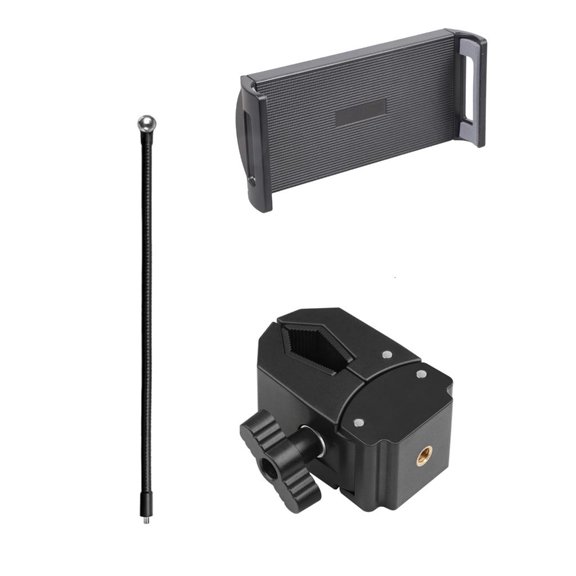 YongCo Multiple Angles Bendable Arm Clamp Stand Suitable for 4.7 11" Devices Universally Supports For Study Work Video Creation