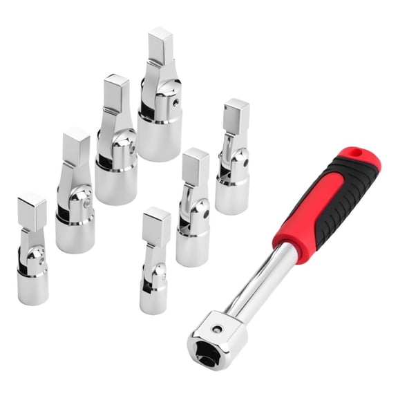 YongCo Multipurpose Alloy Steel Socket Wrench Tool Set 8PCS Fast Change Heads For Mechanics And DIYer Projects Auto Home Mainte