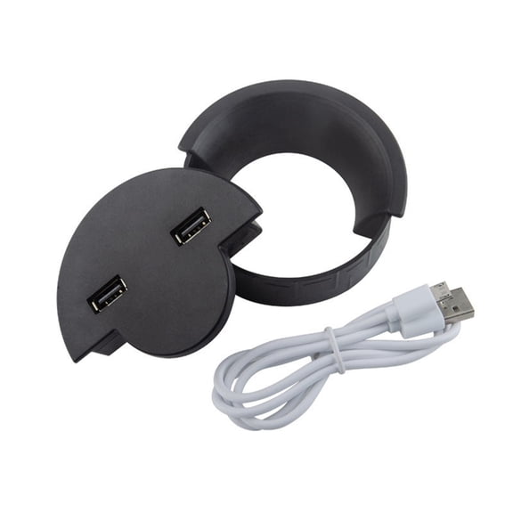 YongCo Multipurpose Desktop Charging Station Cable Organization Box 2 Port USB Port