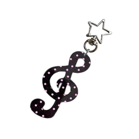 YongCo Music Note Keychain For Keys Bags Backpacks Acrylic Alloy Design Lightweight Portable Gift For Musicians Music Lovers