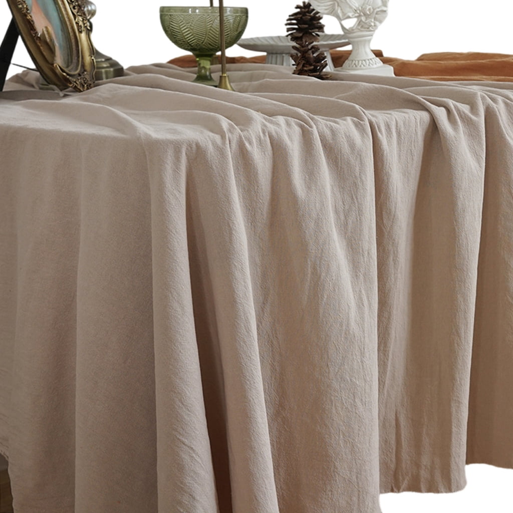 YongCo Natural Fiber Cotton Linen Tablecloth For Farmhouses Wedding ...