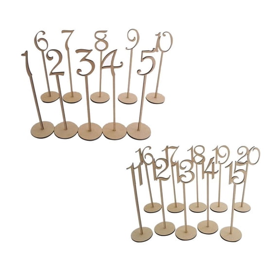 YongCo Natural Wood Table Stands with Stand Base Wooden Table Sign Engagement Birthday Banquet Decor for Weddings and Parties
