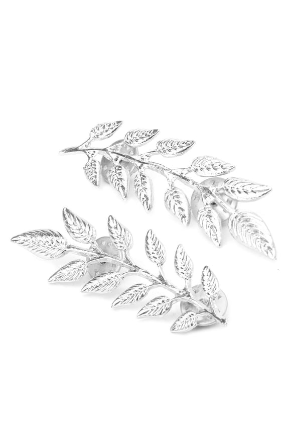 Niche 2 Pcs Collar Pins Leaves Golden/Silver Leaf Brooch Collar Pin Congratulation Gifts for Best Friends Unisex Teacher