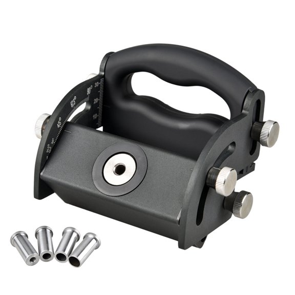 YongCo Oblique Hole Locator Center Scriber Line Aluminum Alloy Adjustable 0°-90° Wood Guide Handheld Tool