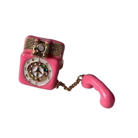 YongCo Old Fashioned Phone Design Magnetic Enamel Ring Trendy Jewelry Gift