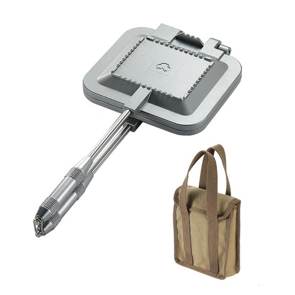 YongCo Outdoor Sandwich Baking Pan Portable Frying Pan Toast Double Sided Frying Pan Bread Clip Non-Stick Coated Baking Pan