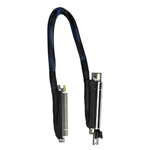 YongCo PCIe 5.0 Compatible GPU Extension Cord 270 Degree Right Angle Routing Braided