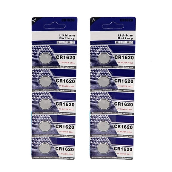 YongCo Pack of CR1620 Button Cell Battery Coin Cell Battery for Watches Remote Long Stable Voltages Output