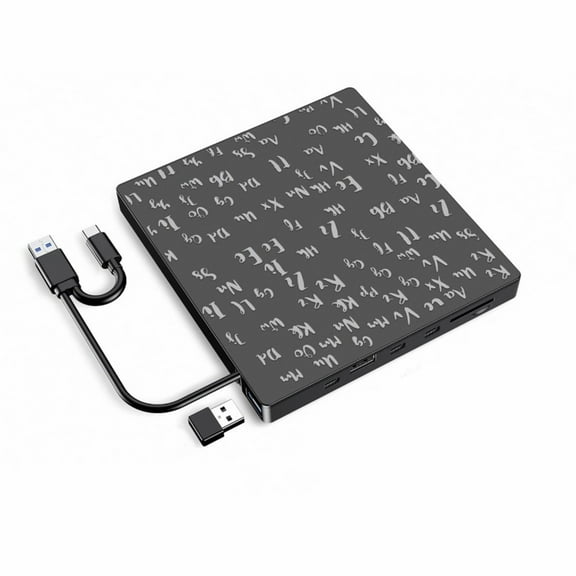 YongCo Portable Multifunction CDs DVDs Drive USB C Compatible For File Transfer Software Installation