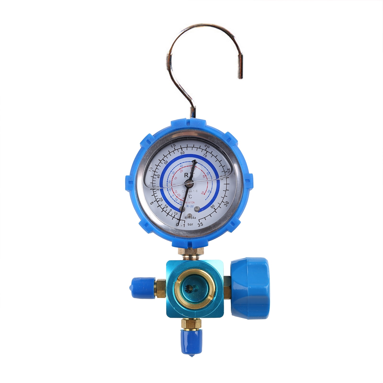 YongCo R410A R22 R134A Refrigerant High/Low Pressure Gauge 1/4 Auto Car Air Conditioning Refrigerant Pressure Gauge Tool Refrigerant Manometer